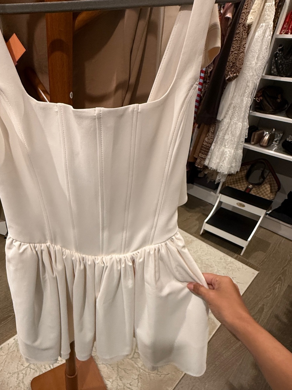 Zara Corset cream mini Dress